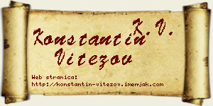 Konstantin Vitezov vizit kartica